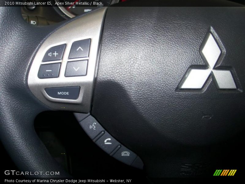 Apex Silver Metallic / Black 2010 Mitsubishi Lancer ES