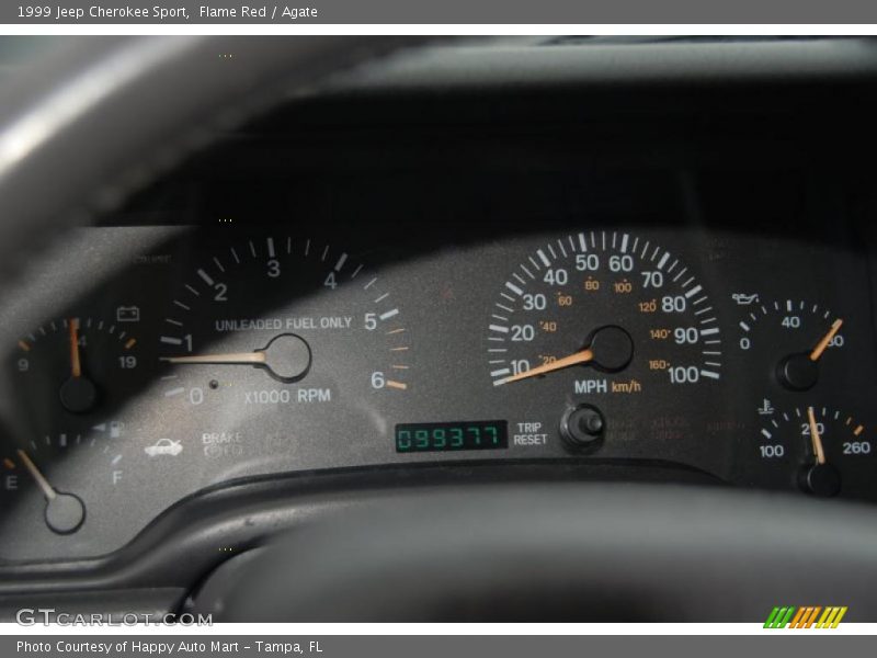 Flame Red / Agate 1999 Jeep Cherokee Sport