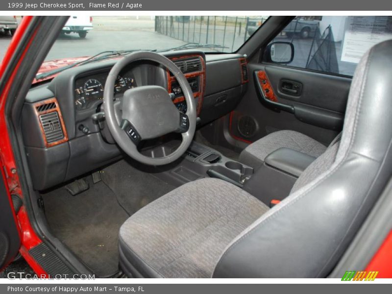 Flame Red / Agate 1999 Jeep Cherokee Sport