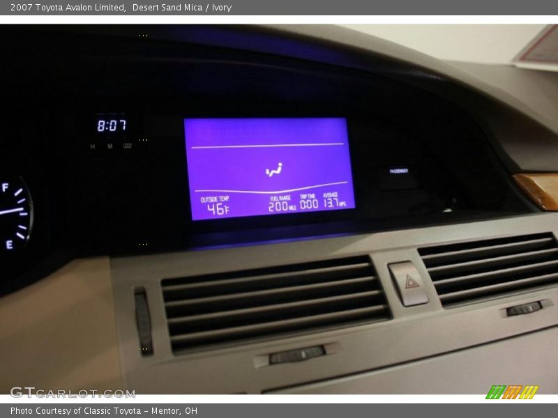 Desert Sand Mica / Ivory 2007 Toyota Avalon Limited