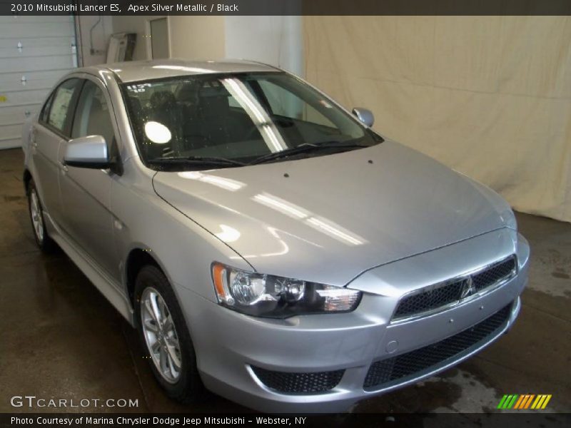Apex Silver Metallic / Black 2010 Mitsubishi Lancer ES