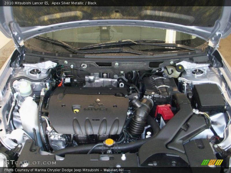 Apex Silver Metallic / Black 2010 Mitsubishi Lancer ES
