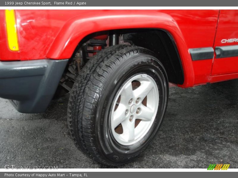 Flame Red / Agate 1999 Jeep Cherokee Sport