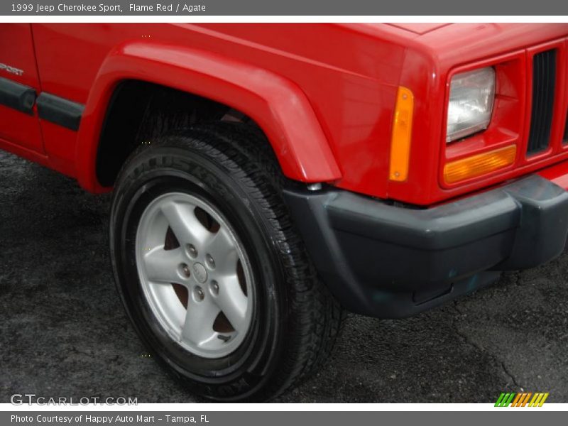 Flame Red / Agate 1999 Jeep Cherokee Sport