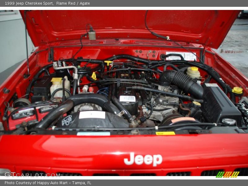Flame Red / Agate 1999 Jeep Cherokee Sport
