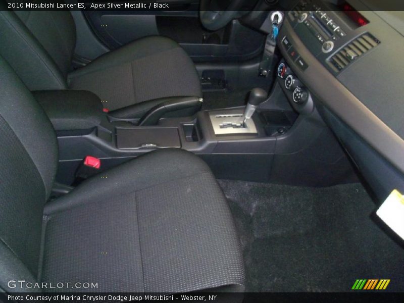 Apex Silver Metallic / Black 2010 Mitsubishi Lancer ES
