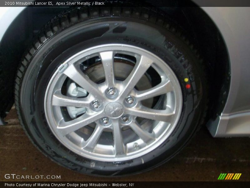 Apex Silver Metallic / Black 2010 Mitsubishi Lancer ES
