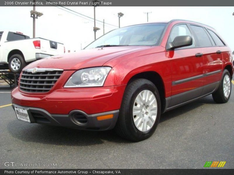 Inferno Red Crystal Pearl / Light Taupe 2006 Chrysler Pacifica