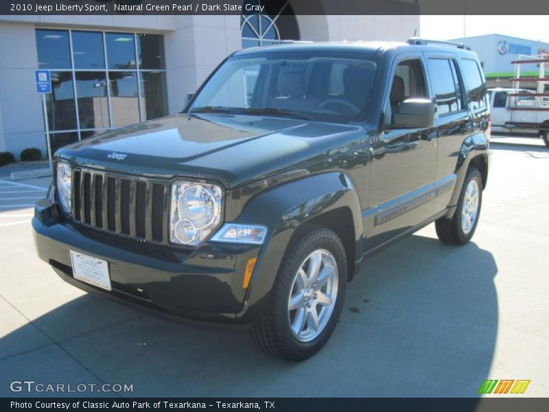 Natural Green Pearl / Dark Slate Gray 2010 Jeep Liberty Sport