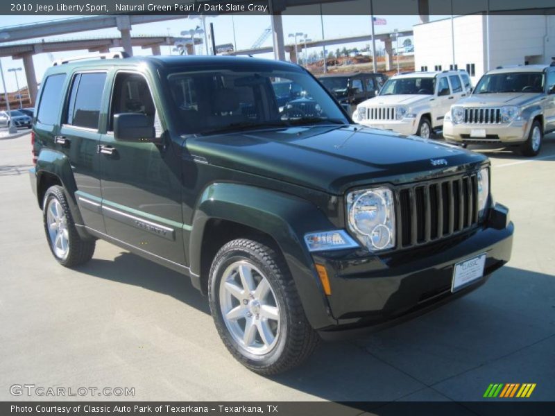 Natural Green Pearl / Dark Slate Gray 2010 Jeep Liberty Sport