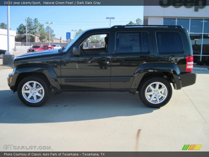 Natural Green Pearl / Dark Slate Gray 2010 Jeep Liberty Sport