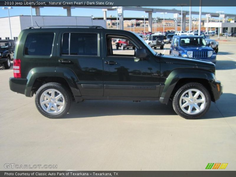 Natural Green Pearl / Dark Slate Gray 2010 Jeep Liberty Sport