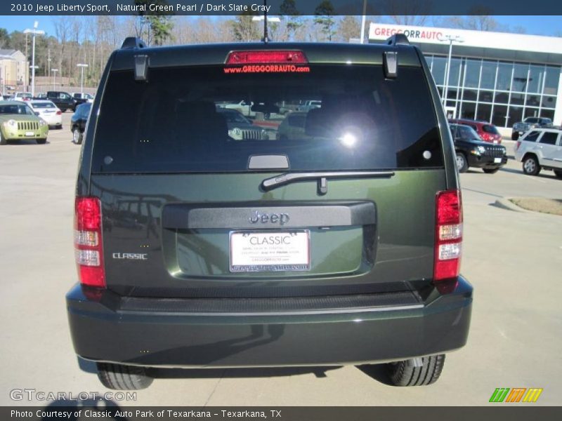 Natural Green Pearl / Dark Slate Gray 2010 Jeep Liberty Sport