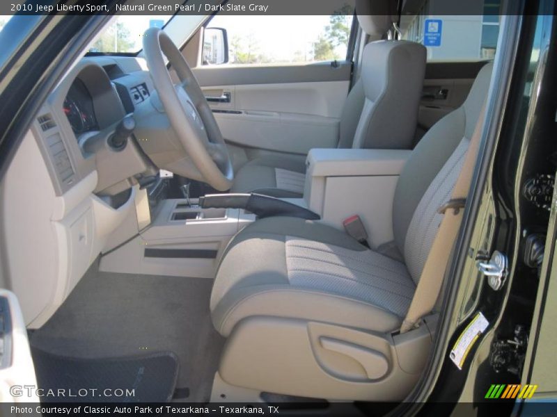 Natural Green Pearl / Dark Slate Gray 2010 Jeep Liberty Sport