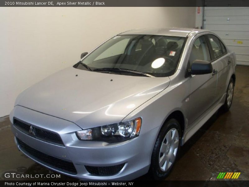 Apex Silver Metallic / Black 2010 Mitsubishi Lancer DE