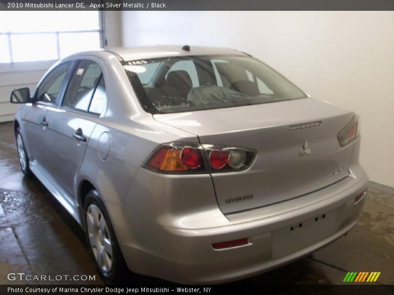 Apex Silver Metallic / Black 2010 Mitsubishi Lancer DE