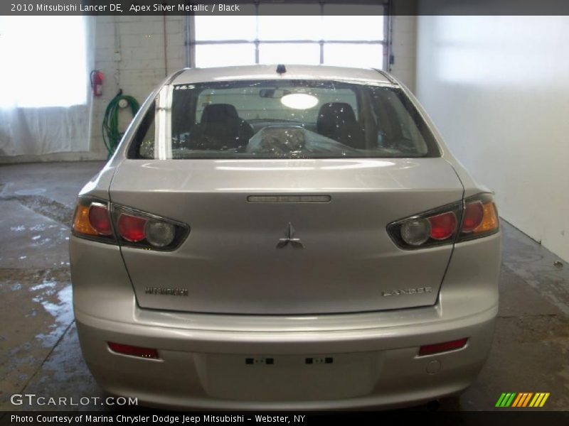 Apex Silver Metallic / Black 2010 Mitsubishi Lancer DE