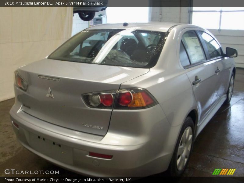 Apex Silver Metallic / Black 2010 Mitsubishi Lancer DE