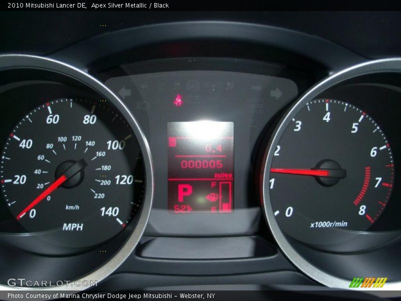 Apex Silver Metallic / Black 2010 Mitsubishi Lancer DE