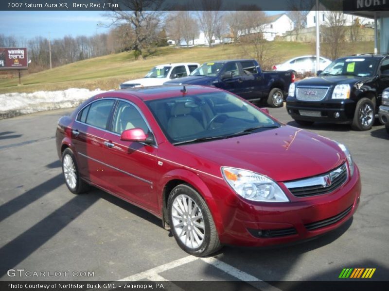 Berry Red / Tan 2007 Saturn Aura XR