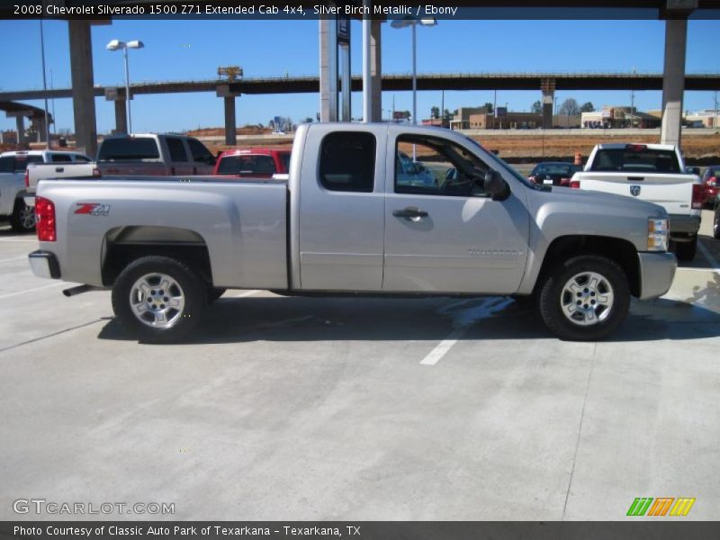 Silver Birch Metallic / Ebony 2008 Chevrolet Silverado 1500 Z71 Extended Cab 4x4