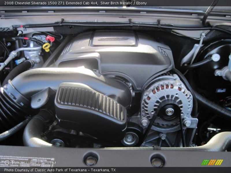 Silver Birch Metallic / Ebony 2008 Chevrolet Silverado 1500 Z71 Extended Cab 4x4