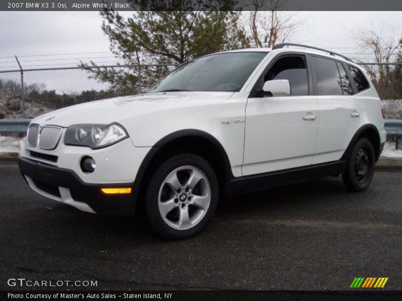 Alpine White / Black 2007 BMW X3 3.0si