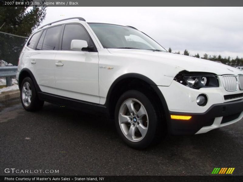 Alpine White / Black 2007 BMW X3 3.0si