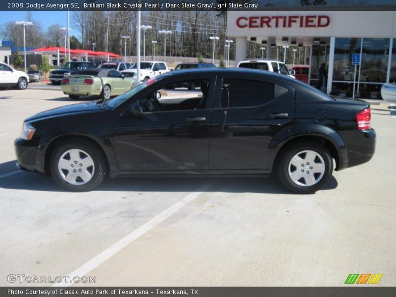 Brilliant Black Crystal Pearl / Dark Slate Gray/Light Slate Gray 2008 Dodge Avenger SE