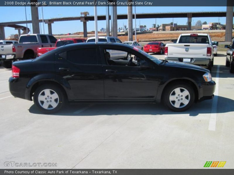 Brilliant Black Crystal Pearl / Dark Slate Gray/Light Slate Gray 2008 Dodge Avenger SE