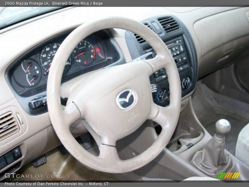 Emerald Green Mica / Beige 2000 Mazda Protege LX