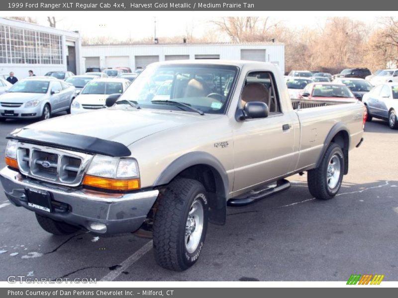 Harvest Gold Metallic / Medium Prairie Tan 1999 Ford Ranger XLT Regular Cab 4x4