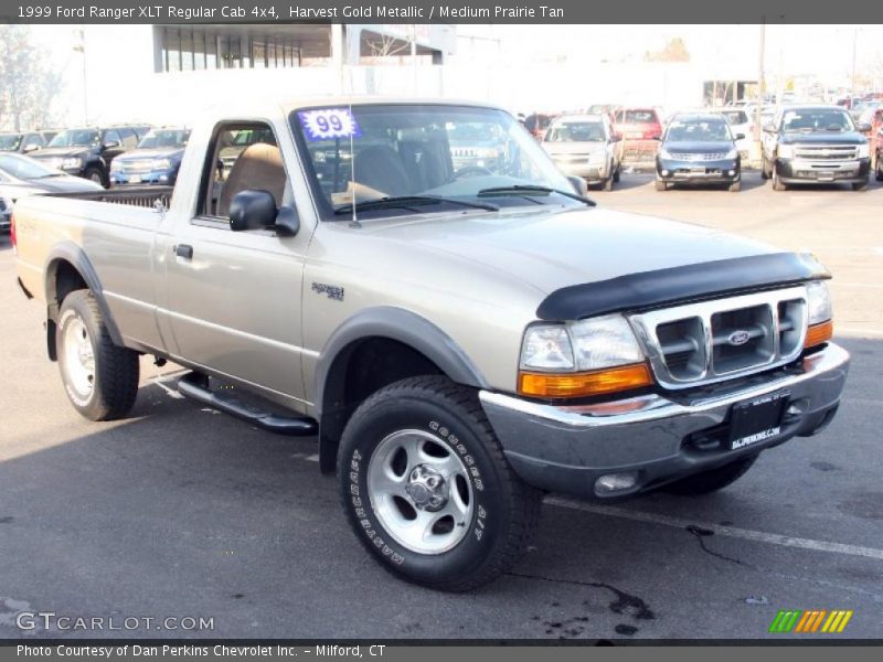 Harvest Gold Metallic / Medium Prairie Tan 1999 Ford Ranger XLT Regular Cab 4x4