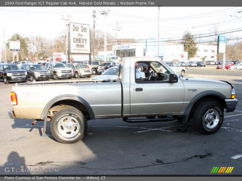 Harvest Gold Metallic / Medium Prairie Tan 1999 Ford Ranger XLT Regular Cab 4x4