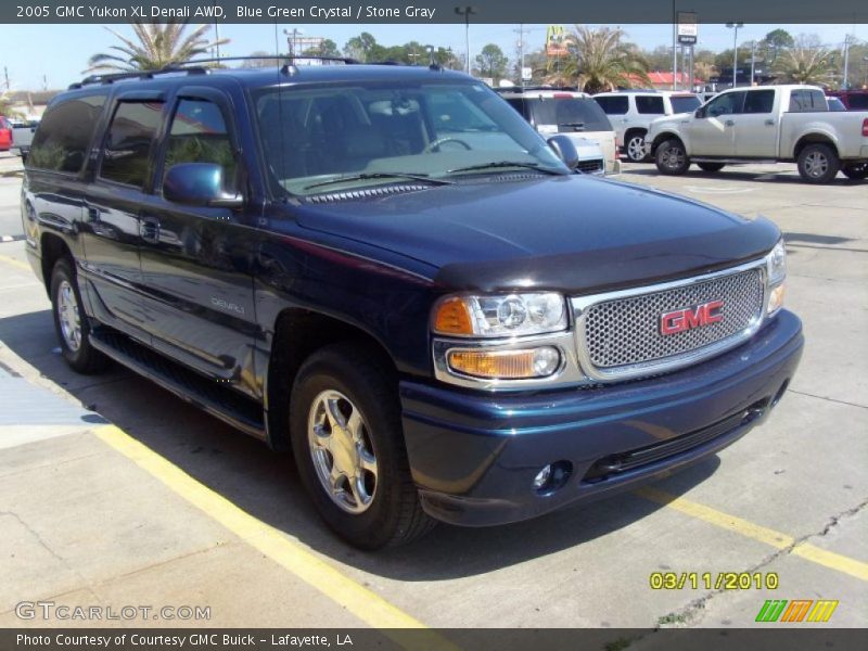 Blue Green Crystal / Stone Gray 2005 GMC Yukon XL Denali AWD