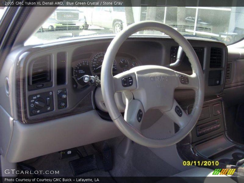Blue Green Crystal / Stone Gray 2005 GMC Yukon XL Denali AWD