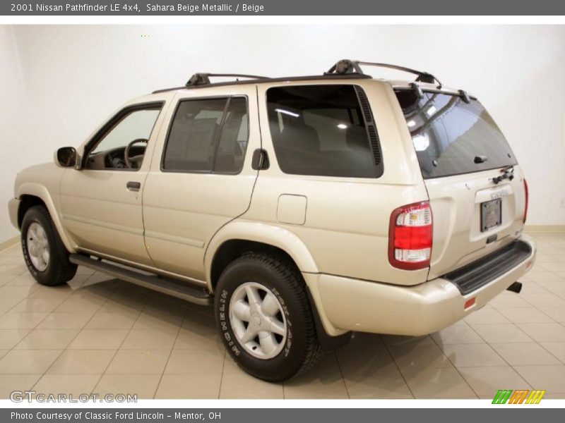 Sahara Beige Metallic / Beige 2001 Nissan Pathfinder LE 4x4