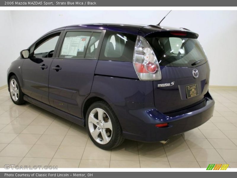 Strato Blue Mica / Black 2006 Mazda MAZDA5 Sport