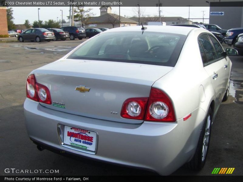 Silver Ice Metallic / Ebony/Brick 2009 Chevrolet Malibu LTZ Sedan