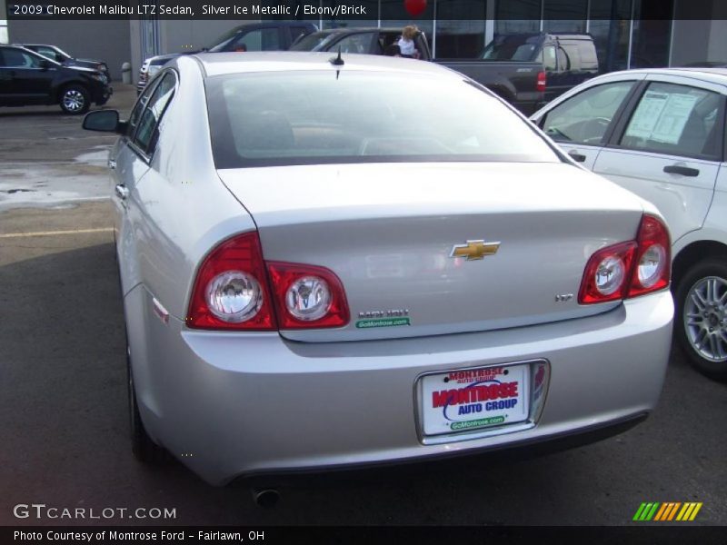 Silver Ice Metallic / Ebony/Brick 2009 Chevrolet Malibu LTZ Sedan