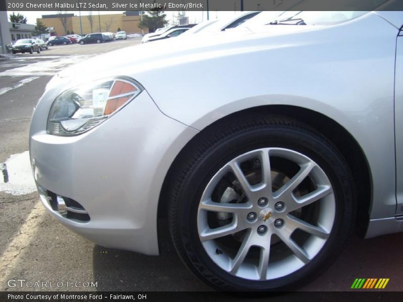 Silver Ice Metallic / Ebony/Brick 2009 Chevrolet Malibu LTZ Sedan