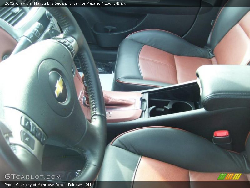 Silver Ice Metallic / Ebony/Brick 2009 Chevrolet Malibu LTZ Sedan