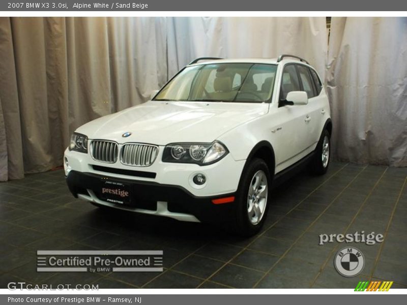 Alpine White / Sand Beige 2007 BMW X3 3.0si