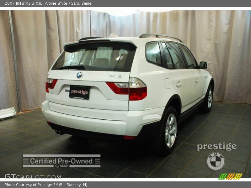 Alpine White / Sand Beige 2007 BMW X3 3.0si