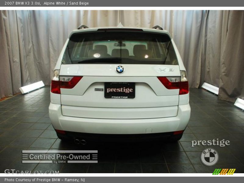 Alpine White / Sand Beige 2007 BMW X3 3.0si