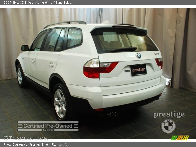Alpine White / Sand Beige 2007 BMW X3 3.0si