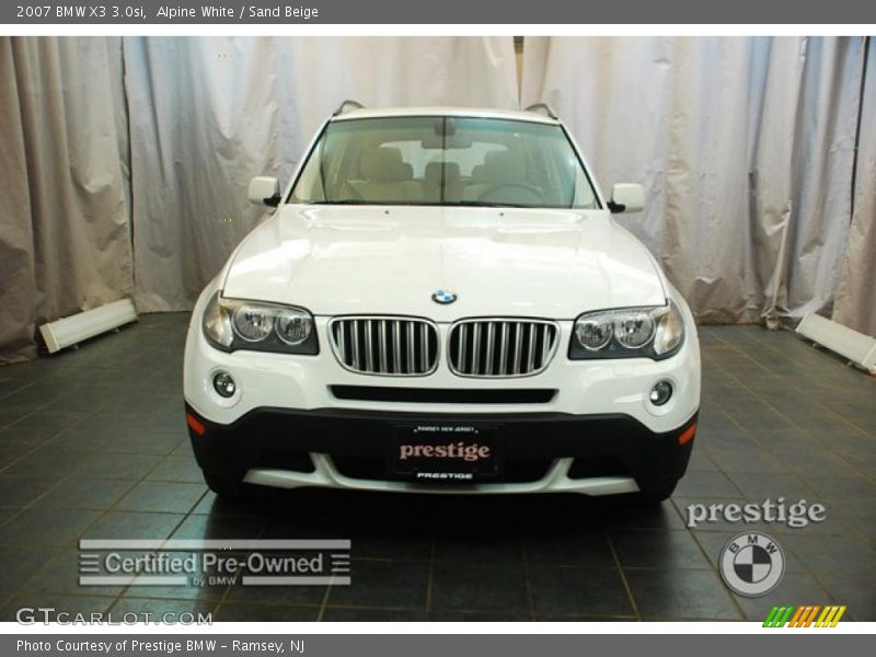 Alpine White / Sand Beige 2007 BMW X3 3.0si