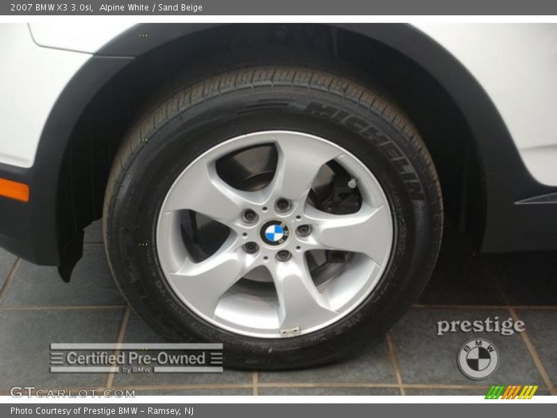 Alpine White / Sand Beige 2007 BMW X3 3.0si