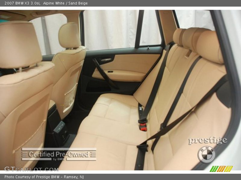 Alpine White / Sand Beige 2007 BMW X3 3.0si