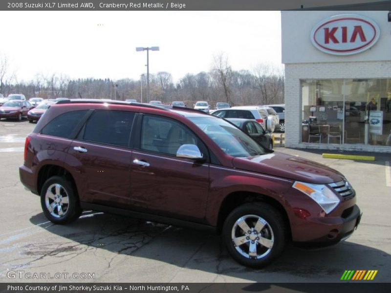 Cranberry Red Metallic / Beige 2008 Suzuki XL7 Limited AWD